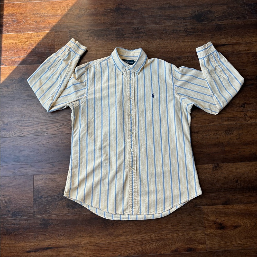 Polo Ralph Lauren Classic Fit Button Down Dress Shirt Size L Yellow